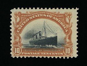 GENUINE SCOTT #299 F-VF MINT OG NH 10¢ PAN-AM EXPO - SINKING SHIP VARIETY #11282