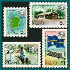 Nauru 1974 UPU Centenary, MNH  #114-117,SG122-SG125