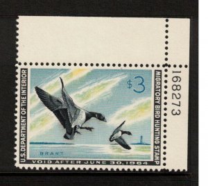 USA #RW30 Extra Fine Never Hinged Plate # Single