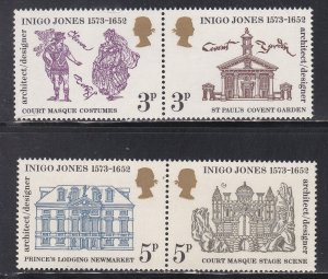 Great Britian # 702a, 704a, Indigo Jones - Architect, Mint NH, 1/2 Cat.