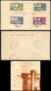 Northern Rhodesia SG20f 1935 Silver Jubilee 3d Diagonal Line by Turret on Cover