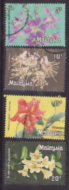 Malaysia-Sc#193-6- id9-used 5c,10c,15c,20c Flowers-1979-