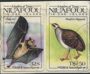 Niuafo'ou 1984 SG43-45 Flying Fox and Scrub Hen (2) FU