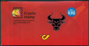 Austria 2022 , CRYPTO stamp 4.0 , Bull ,Unusual