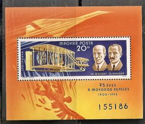 Hungary C407 MNH 1978 Wright Bros. Sov. Sheet
