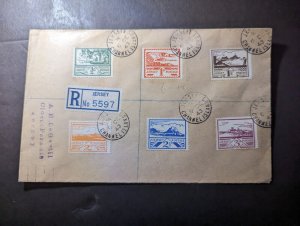 1943 Registered England Channel Islands Cover Jersey CI Local Use