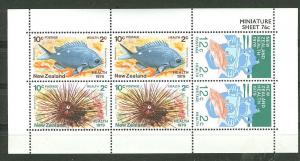 New Zealand # B105a Marine Life Souvenir Sheet (1) Mint NH