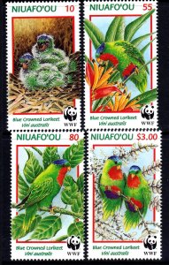 Niuafo'ou - Tonga 1998 Young Birds - WWF Complete Mint MNH Set SC 202-205