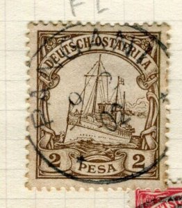 GERMAN COLONIES OSTAFRIKA; 1900s early Yacht issue POSTMARK value, PANGANI 