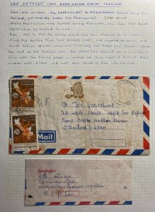 1982 Laos Airmail Cover To Nakhonphanam Refugee Camp Thailand