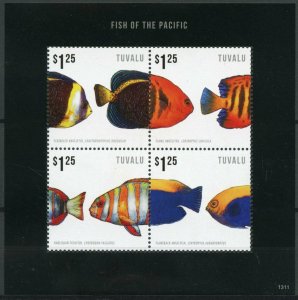 Tuvalu 2013 MNH Fish of Pacific 4v MS II Marine Angelfish Tuskfish Fishes Stamps