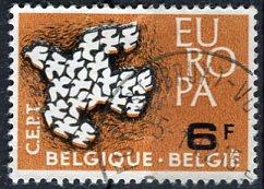 Belgium; 1961: Sc. # 573: O/Used Single Stamp