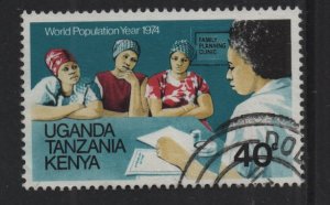 Kenya, Uganda, & Tanzania #296 used 1974 world population year 40c