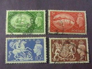 GREAT BRITAIN # 286-289--USED---COMPLETE SET------1951