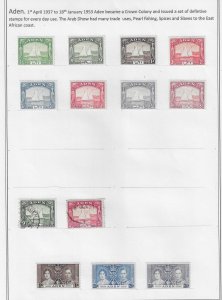 ADEN Collection 1937-1960 of approx. 150 stamps - 39768