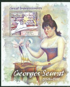 SOLOMON ISLANDS 2013 GREAT IMPRESSIONISTS  GEORGES SEURAT  S/SHEET MINT NH