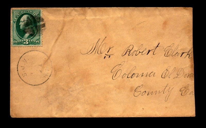 1800s S. J. V. RR RPO Cover / Minor Creasing - L24416