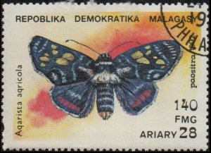 Malagasy Republic 1083 - Cto - 140fr Joseph's Coat Moth (1992)