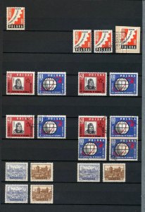 POLAND 1961 Sheets Ships Skiing MNH Used (Appx 90 )(MR450