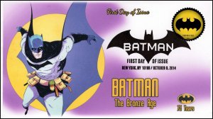 AO-4929-2, 2014, Batman, Bronze Age, Signal, Add-on Cachet, Pictorial Postmark,