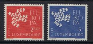 Luxembourg  #382-383   MNH 1961 Europa doves