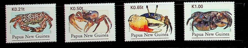 PAPUA NEW GUINEA Sc 885-8 NH ISSUE OF 1995 - SEA LIFE - CRABS - (AS24)