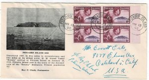 Pitcairn Island 1956 cacheted cover to the U.S.