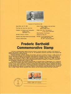 US SP697 Frederic Bartholdi Souvenir Page #2147