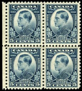 Canada #193 5c Dull Blue 1933 Prince of Wales *MNH* Block of 4 Gem P.O. Fresh
