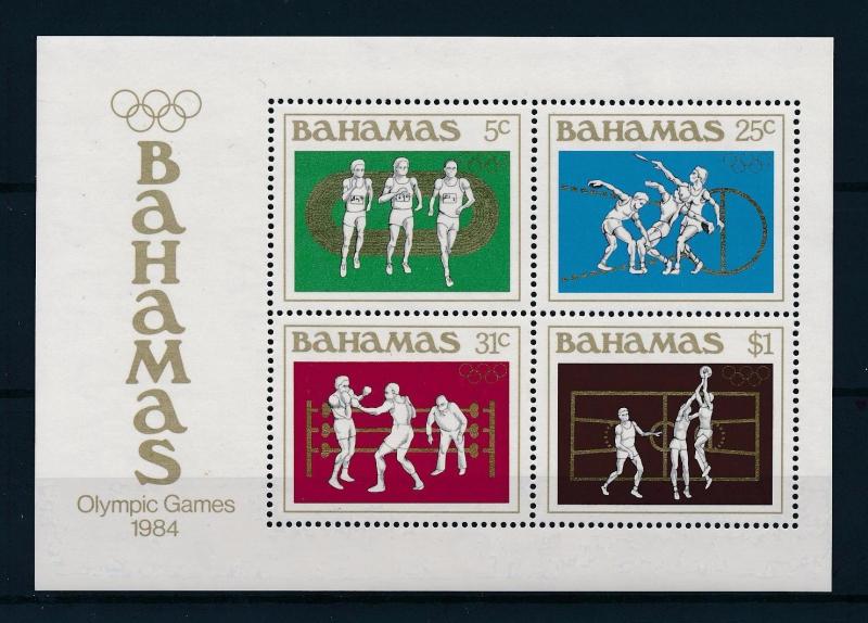 [55644] Bahamas 1984 Olympic games Boxing Basketball Athletics MNH Sheet