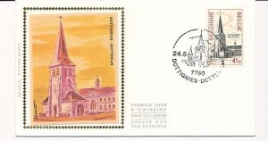 D86886 Church FDC Silk Cachet Belgium Dottignies Dottenijs