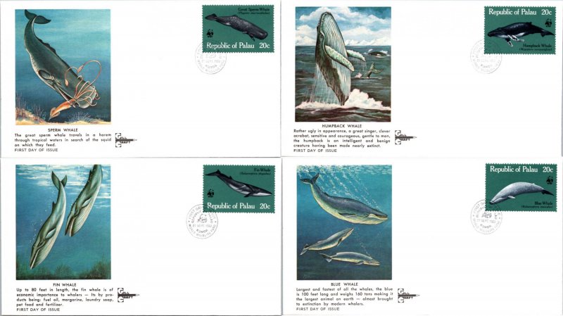 Palau, Whales, Worldwide First Day Cover