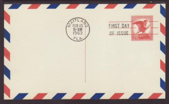 US UXC4 Eagle Postal Card FDC