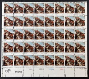 Scott 1564 BATTLE OF BUNKER HILL Sheet of 50 US 10¢ Stamps MNH 1975