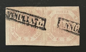 Italian States - Two Sicilies Sc.#3, used pair