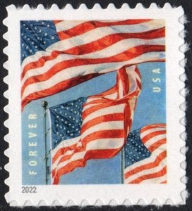 SC#5654 (Forever) U.S. Flags Sheet Single: BCA (2022) SA