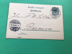 Germany 1899 to Barmen postcard A15498