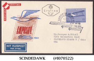 AUSTRIA - 1961 INTERNATIONAL AIRMAIL EXHIBITION SPECIAL COVER WITH SP. CANCL.