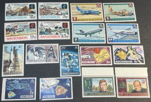 ASCENSION ISLAND # 179-195--MINT NEVER/HINGED--6 COMPLETE SETS--1974-75