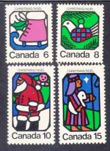 Canada 625-28 MNH 1973 Christmas Set of 4 Ice Skate Santa Dove & Wise Man VF