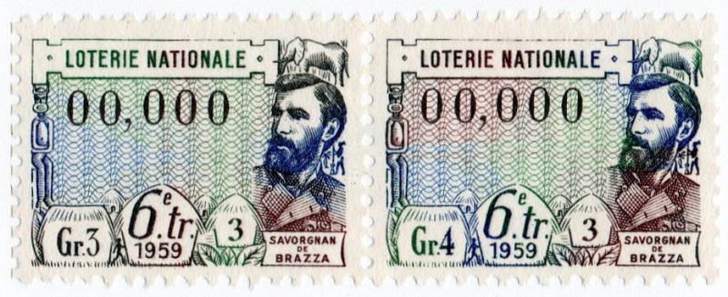 (I.B) France Cinderella : State Lottery Stamp (printer's sample)