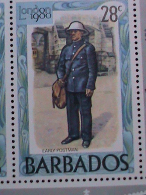 ​BARBADOS-1980-SC#532 LOMDON'80 INTERNATIONAL STAMP SHOW-MNH-S/S-VERY FINE