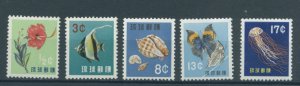 Ryukyu Islands 58-62 MNH cgs (1