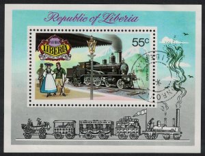 Liberia Historical Railways Steam locomotives MS 1973 CTO SC#C197