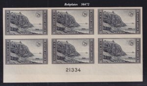 BOBPLATES US #762 Acadia Full Bottom Plate Block 21334 VF MNH SCV=$30