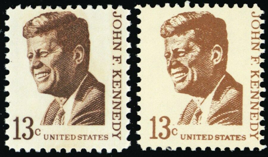 1287 (CF1) 13¢ Kennedy Counterfeit Stamp With Normal Mint NH Stuart