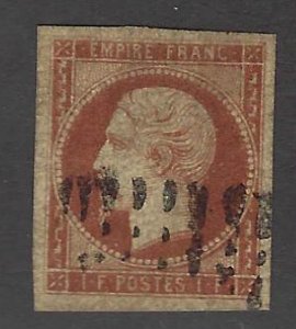 France SC#21 Used VF+ SCV$3250...Fill key spots!