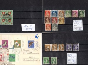 SWITZERLAND MINT & USED INTERESTING LOT FROM OLD DEALERS STOCK SEE SCANS