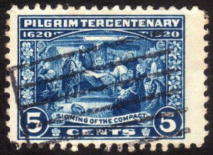 1920, US 5c, Pilgrim Tercentenary, Used, Sc 550