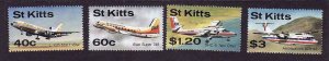 St. Kitts-Sc#206-9- id7-unused NH set-Airplanes-1987-